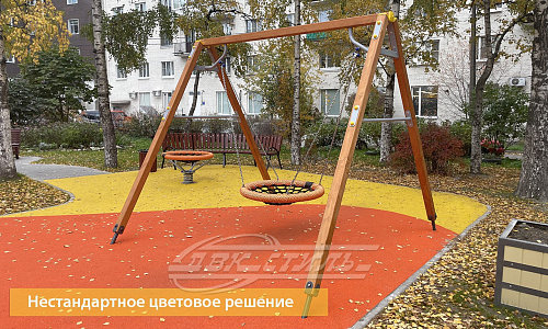 Качели маятниковые К-30 с цепным подвесом "Гнездо".  �4